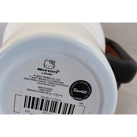 Hello Kitty 40 Oz Tumbler Mug With Handle Straw Stainless Steel - Picture 3 of 4